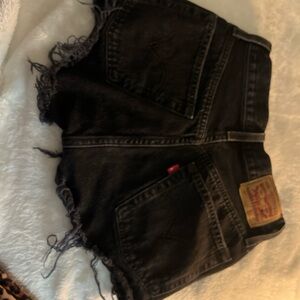 Levi's Black Jean Shorts